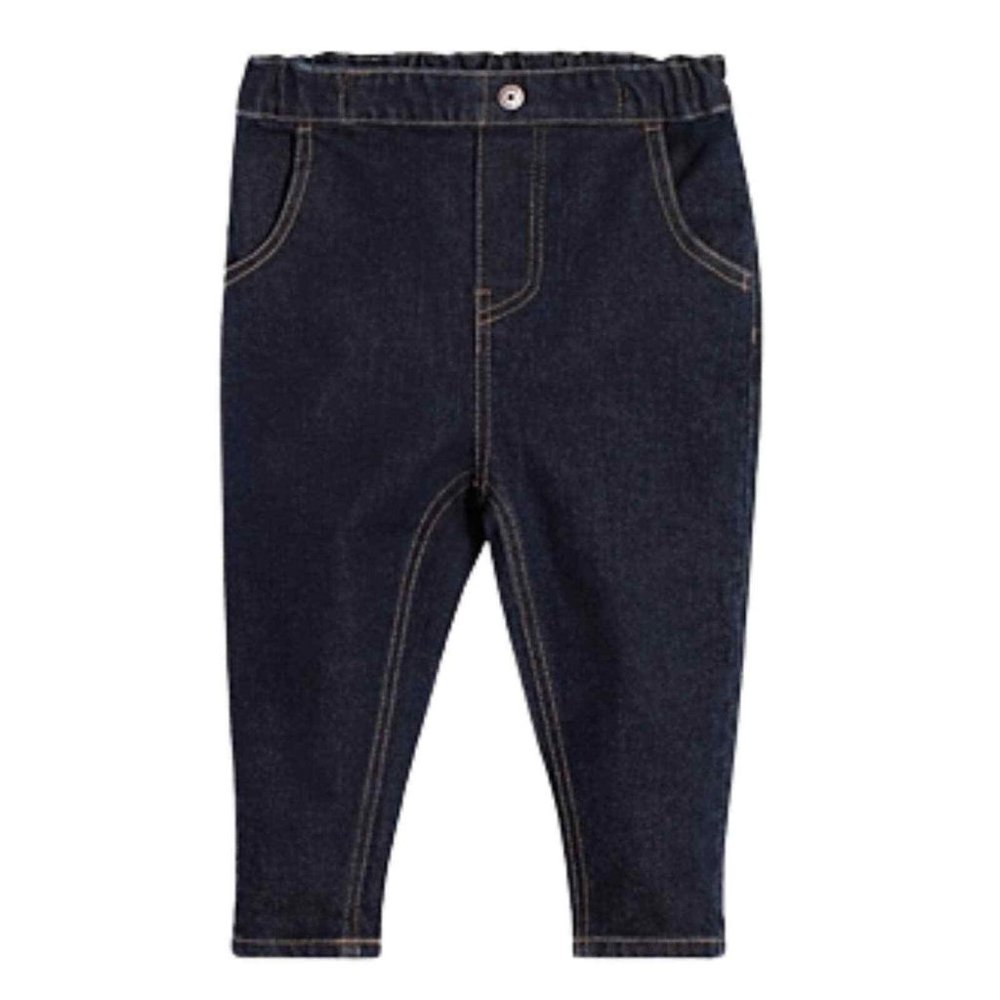 Miles The Label Baby Boys' Organic Cotton Trousers 952 Dk Blue Denim 6M NWT